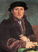 HOLBEIN, Hans the Younger Unknown Young Man at his Office Desk sf oil on canvas